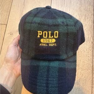 Polo Ralph Lauren 1967 Athl. Dept Wool Blackwatch Cap New Without Tag